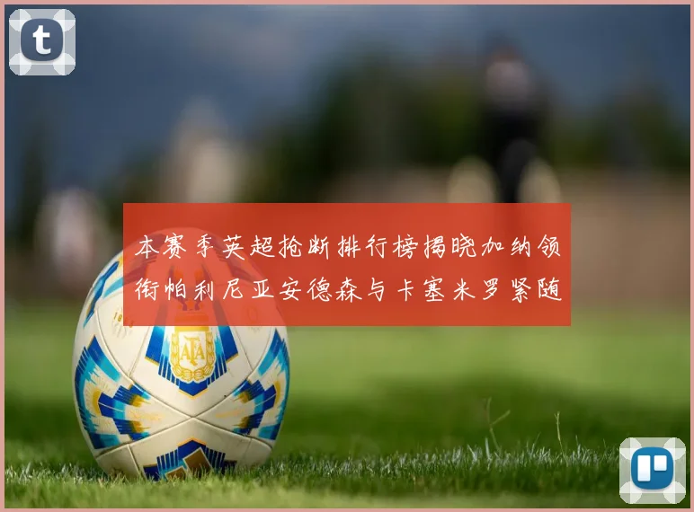 本赛季英超抢断排行榜揭晓加纳领衔帕利尼亚安德森与卡塞米罗紧随其后